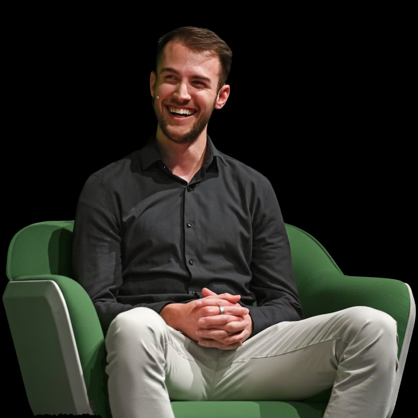 Max Maute als Speaker auf der Bühne